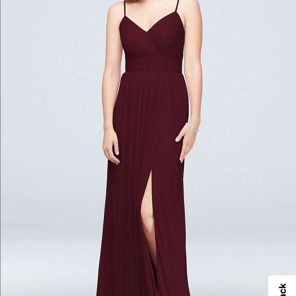 David’s Bridal F19944WINE Bridesmaid Dress